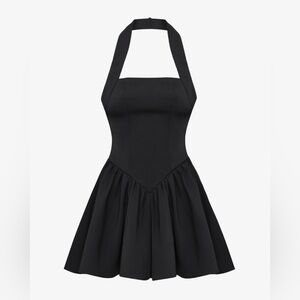 The contour halter mini dress